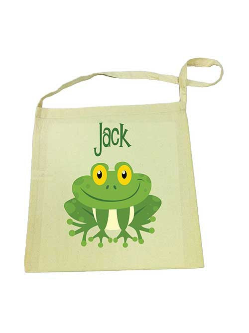 Calico Tote Bag - Green Frog