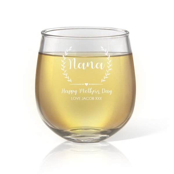 Crest Stemless Wine Glass