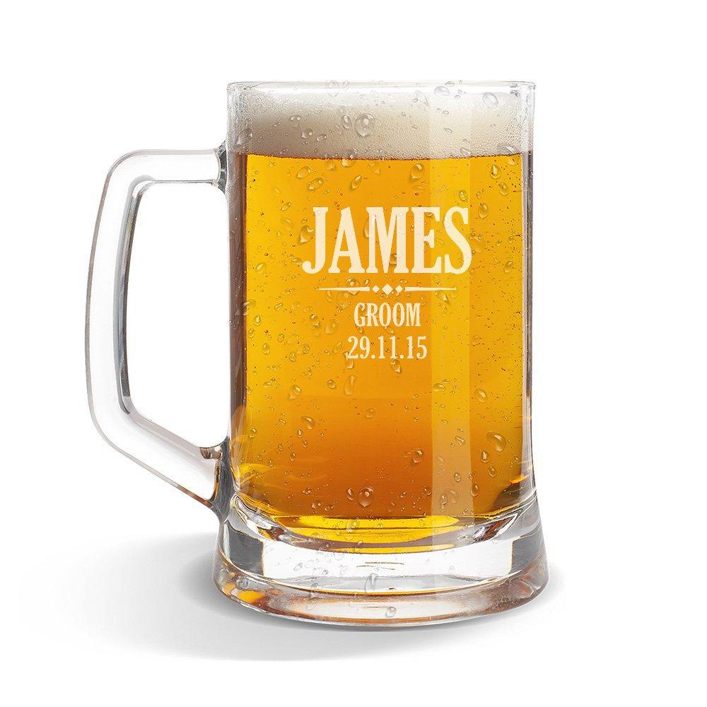 Groom Glass Beer Mug