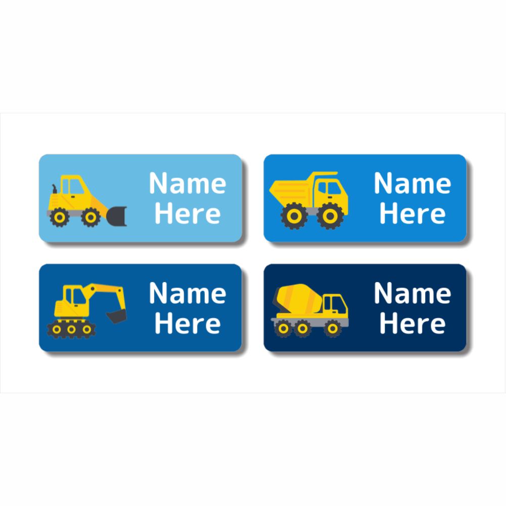 Little Digger Rectangle Name Labels 32pk