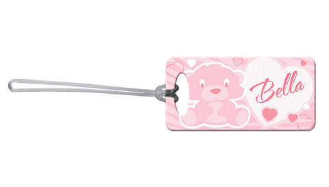 Pink Bear Bag Tag