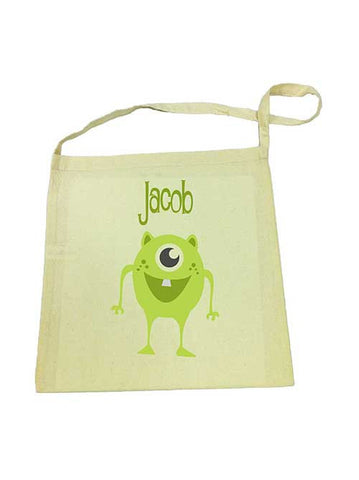 Calico Tote Bag - Green Alien