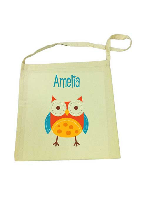 Calico Tote Bag - Red Owl