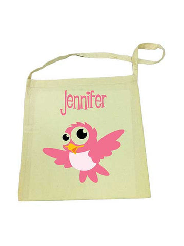 Calico Tote Bag - Pink Bird