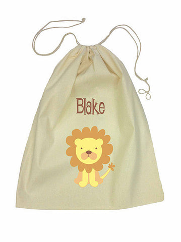 Calico Drawstring Bag - Lion