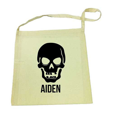 Skull Halloween Calico Tote Bag