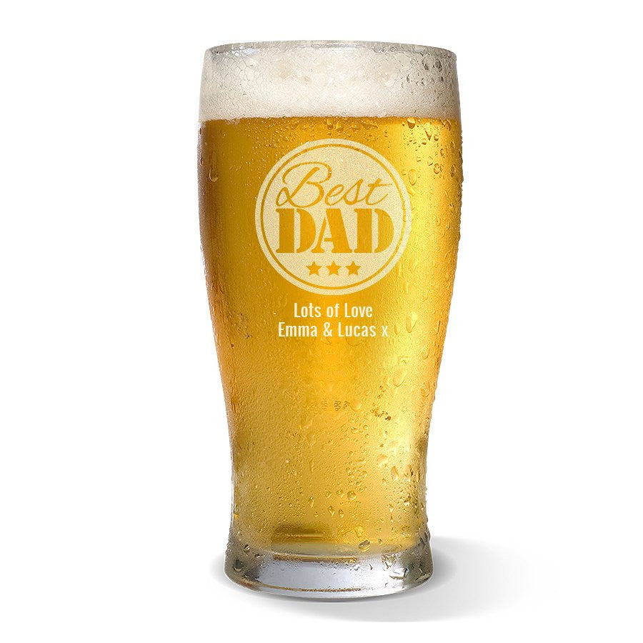 Best Dad Standard 425ml Beer Glass