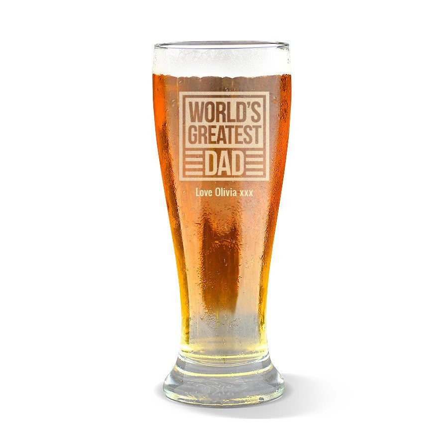 World's Greatest Dad Premium 285ml Beer Glass