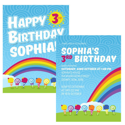 Lollipop Party Invitation