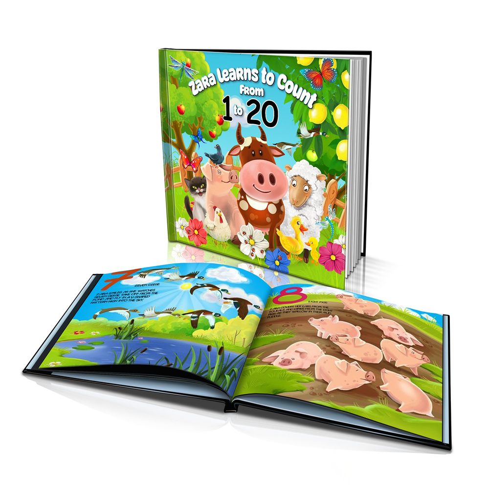 Large Soft Cover Story Book - Learns to Count