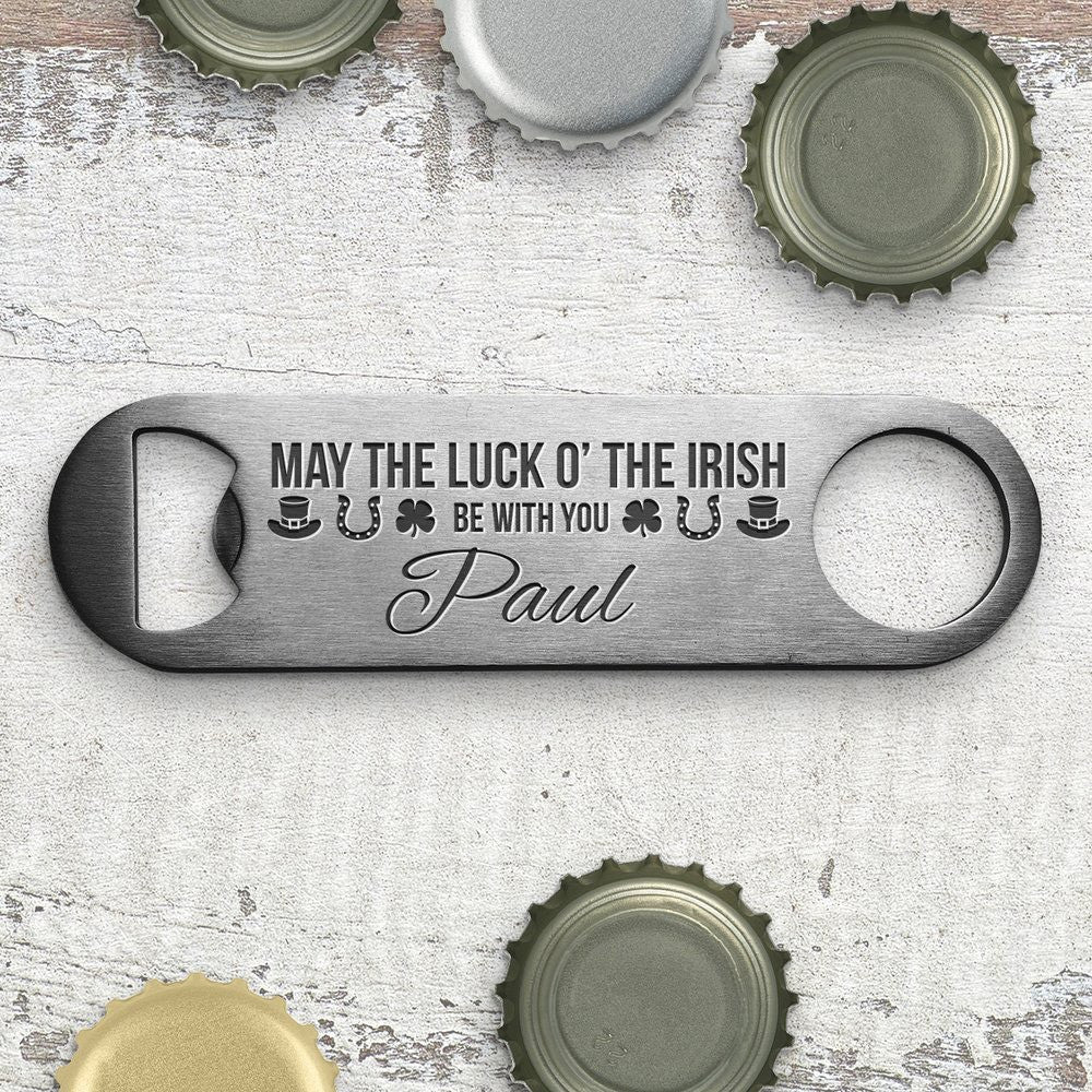 Luck O' The Irish Day Engraved Bottle Opener