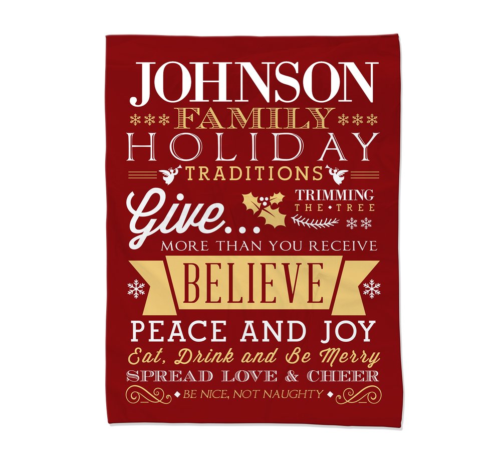 Holiday Rules Blanket - Large
