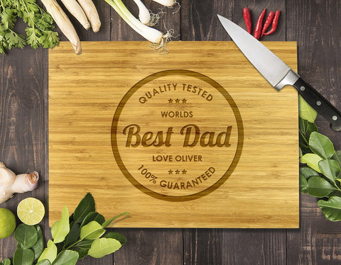 Best Dad Bamboo Cutting Board 40x30"