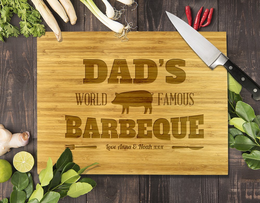 Dad's Famous Barbeque Bamboo Cutting Board 40x30"