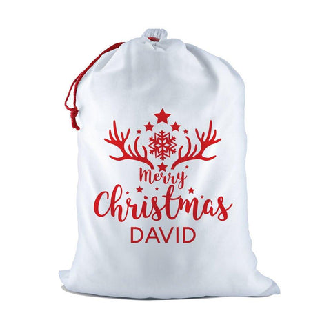 Antler White Santa Sack