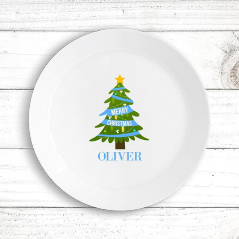 Blue Christmas Kids' Plate