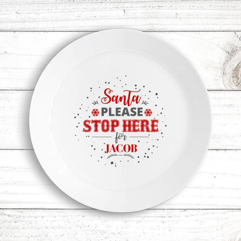 Santa Stop Kids' Plate