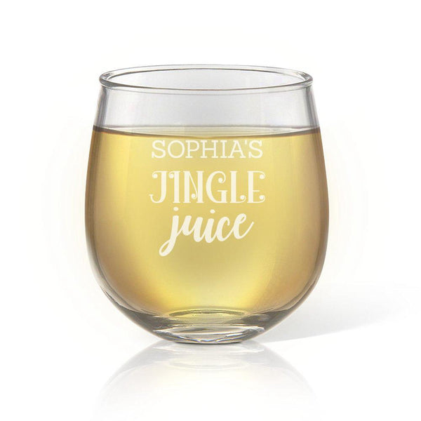Engraved Stemless Wine Glasses