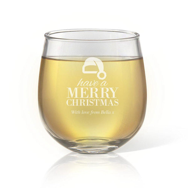 Engraved Stemless Wine Glasses
