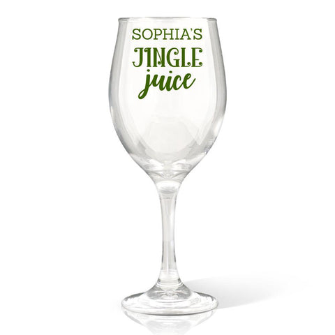 Jingle Juice Wine Glass