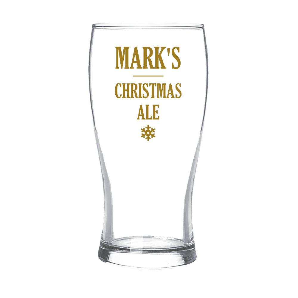 Santa Hat Standard Beer Glass