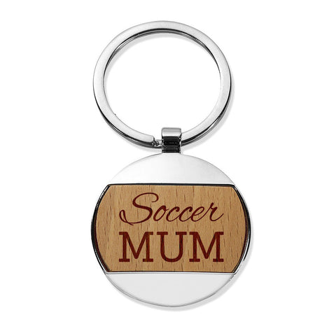 Mum Round Metal Keyring