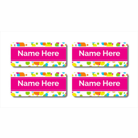 Bubbles Rectangle Name Labels 32pk