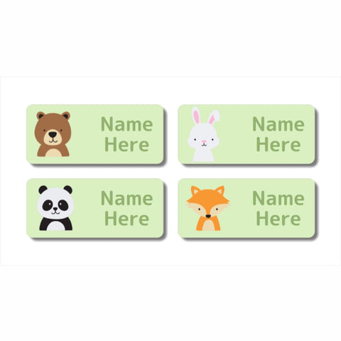 Woodland Animals Rectangle Name Labels 32pk