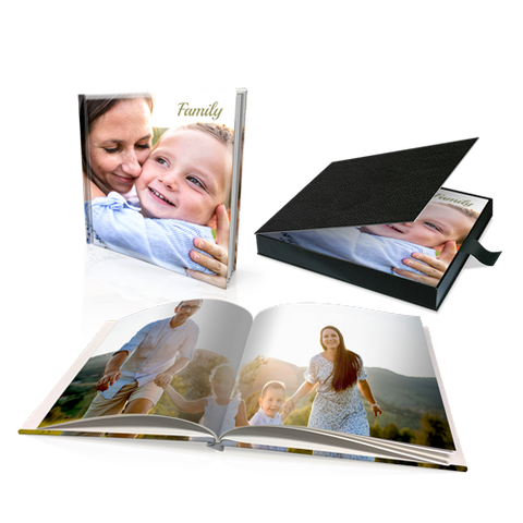 12 x 12" Premium Personalised Hard Cover Book in Presentation Box